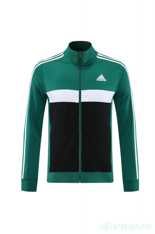2025 Adidas Green/Black Full Zipper Jacket +Long Pants