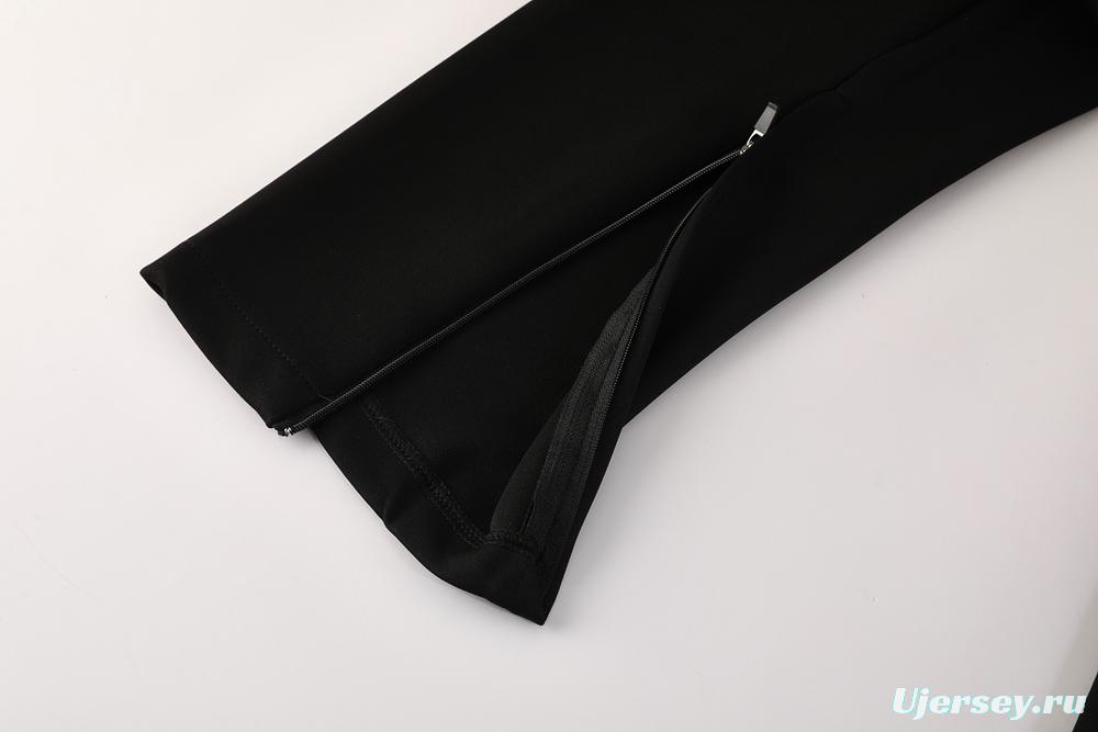 2025 Nike Black/Deep Grey Full Hoodie Zipper Jacket +Long Pants