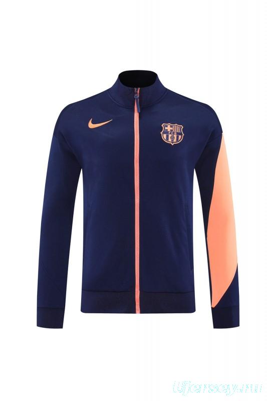 25/26 Barcelona Navy/Orange Full Zipper Jacket +Long Pants