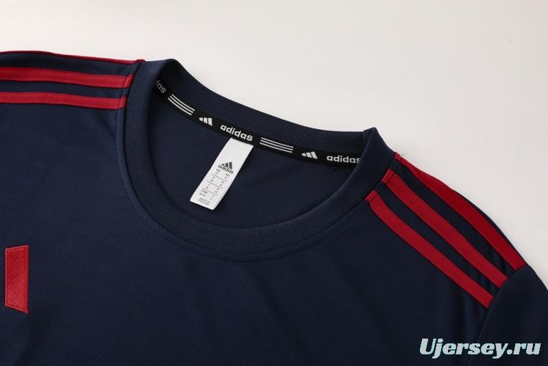 2025 Adidas Black/Red Short Sleeve Jersey+Shorts