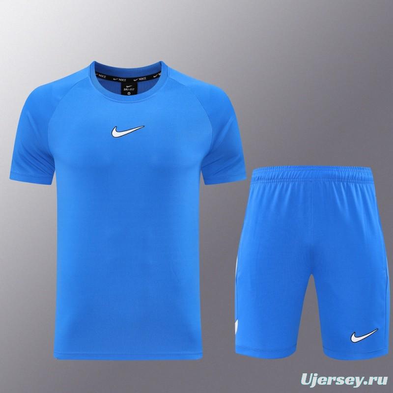 25/26 Nike Blue Short Sleeve Jersey+Shorts