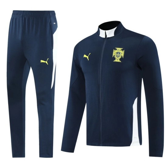 2025 Portugal Navy Full Zipper Jacket +Long Pants