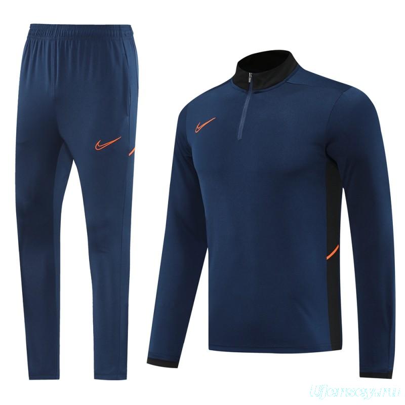 2025 Nike Navy Full Hoodie Zipper Jacket +Long Pants