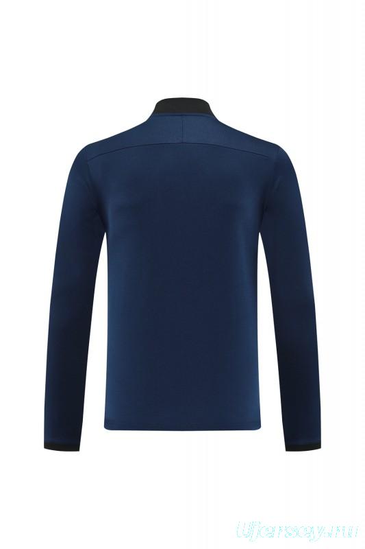 2025 Nike Navy Full Hoodie Zipper Jacket +Long Pants