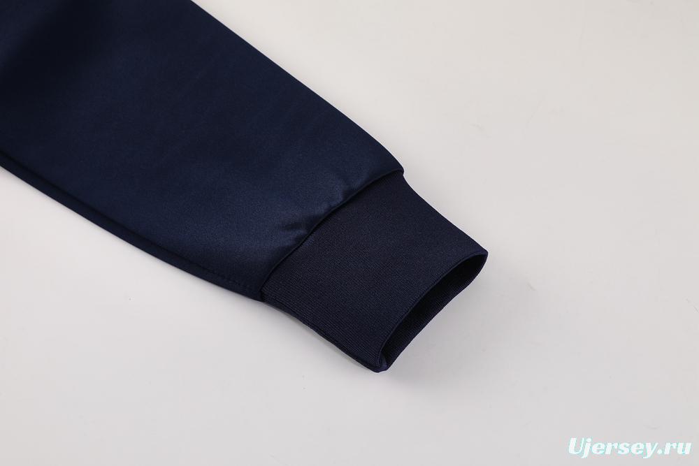 2025 Nike Blue/Navy Full Hoodie Zipper Jacket +Long Pants