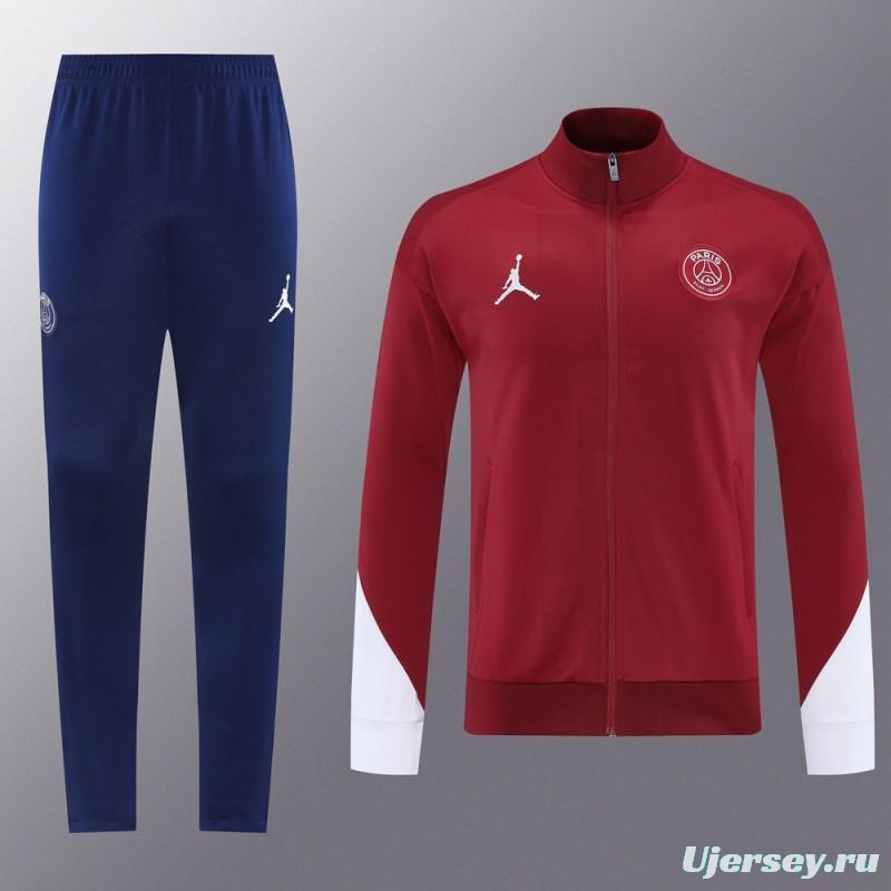 25/26 PSG Red Full Zipper Jacket +Long Pants