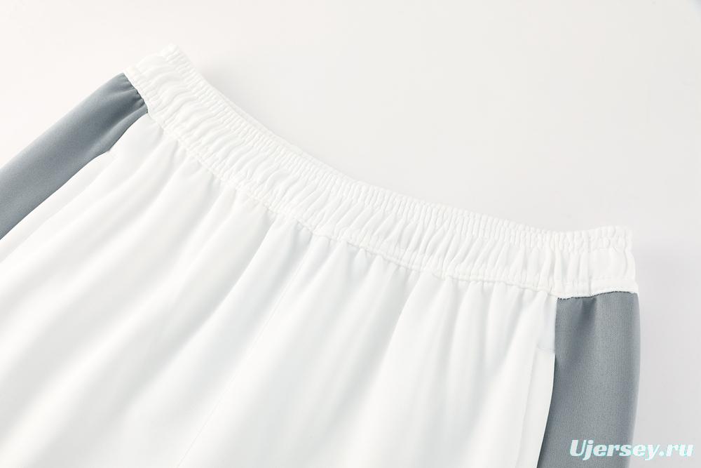 2025 NIKE WHITE/Grey Full Zipper Jacket +Long Pants