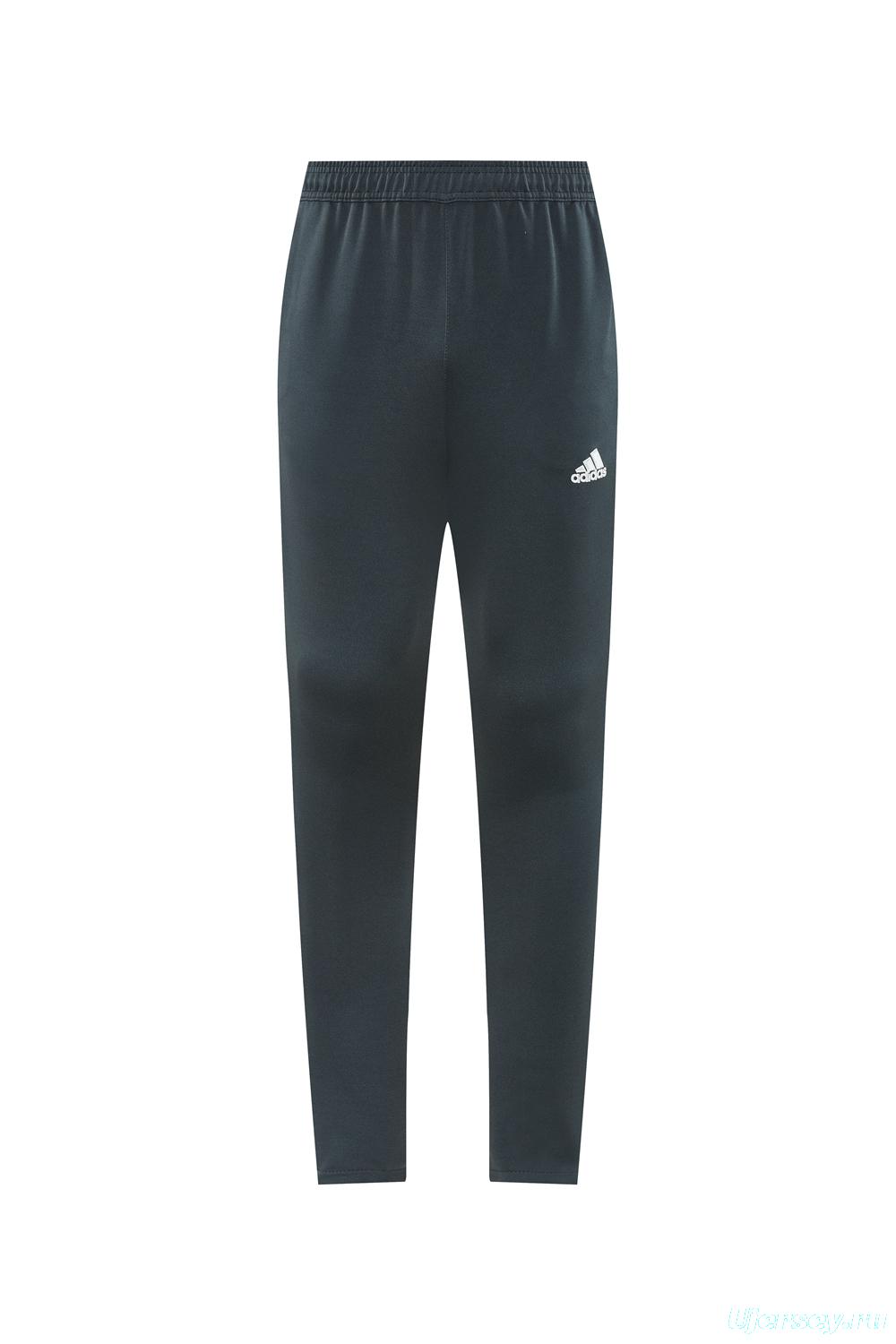 2025 Adidas Dark Grey Full Zipper Jacket +Long Pants