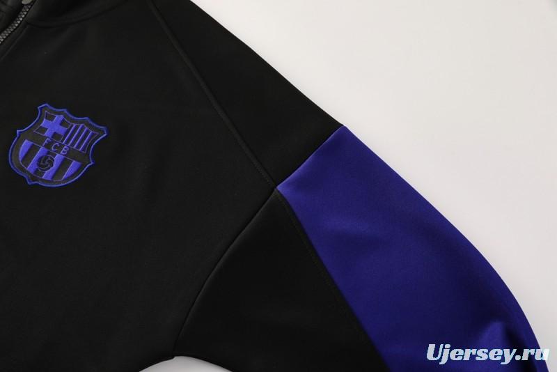 25/26 Barcelona Black/Blue Full Zipper Jacket +Long Pants