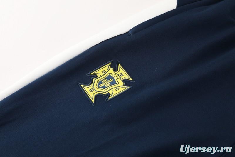2025 Portugal Navy Full Zipper Jacket +Long Pants