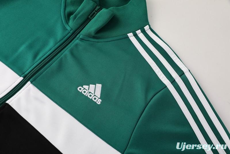 2025 Adidas Green/Black Full Zipper Jacket +Long Pants