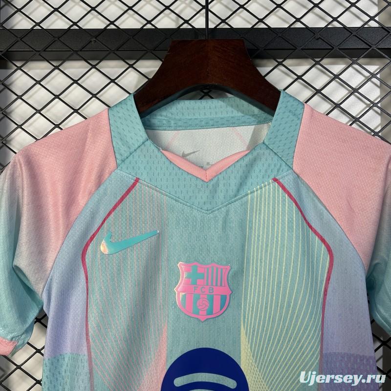 25/26 Kids Barcelona Blue Gradient with Spotify Jersey