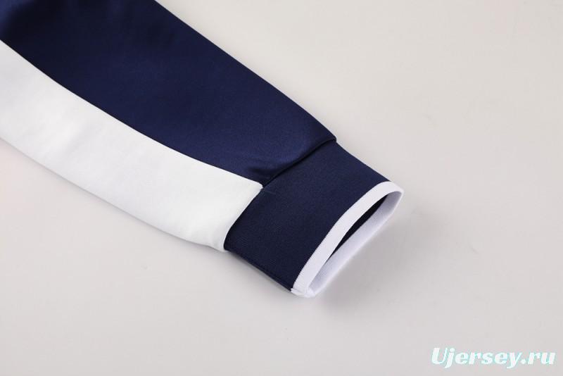 2025 Nike Grey/Navy Full Hoodie Zipper Jacket +Long Pants