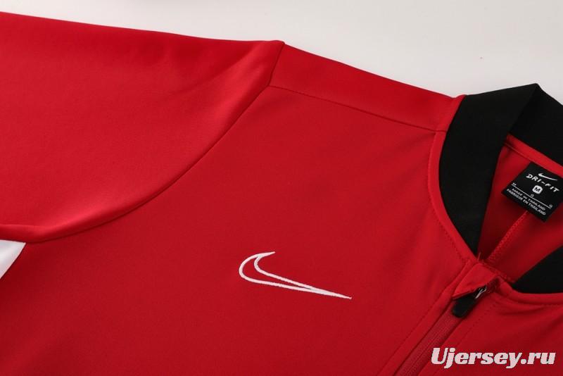 2025 NIKE Red Full Zipper Jacket + Long Pants