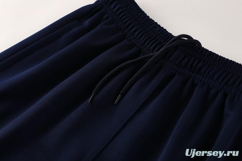 2025 Nike Blue/Black Full Hoodie Zipper Jacket +Long Pants