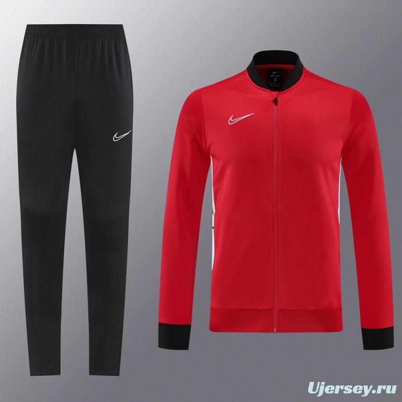 2025 NIKE Red Full Zipper Jacket + Long Pants