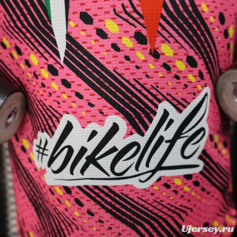 Player Version 25/26 Palestine Pink with Geometric Wave Pattern Jersey