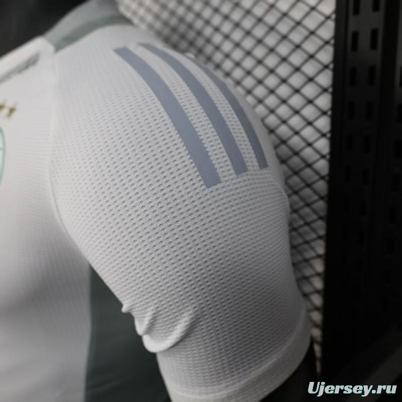 Player Version 2025 Algeria White with Traditional Pattern Jersey