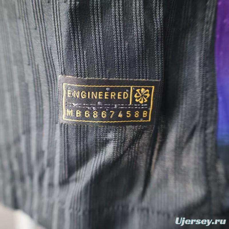 Player Version 2025 England Away Black Long Sleeve Jersey