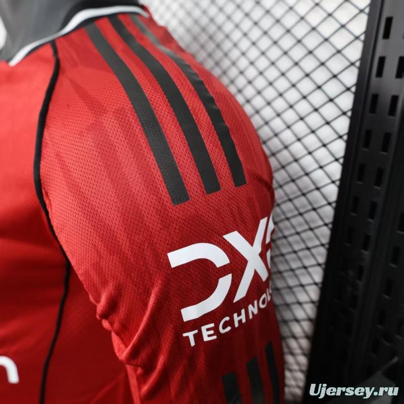 Player Version 25/26 Manchester United Long Sleeve Home Jersey