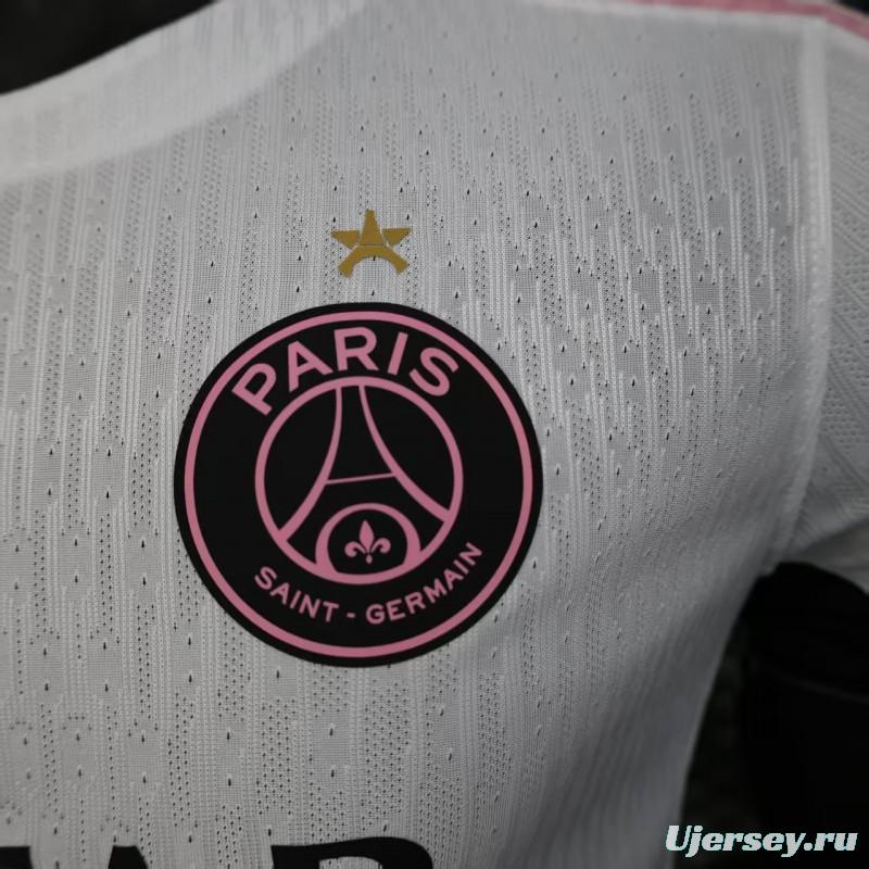 Player Version 25/26 Paris Saint-Germain White with Pink Trim Jersey