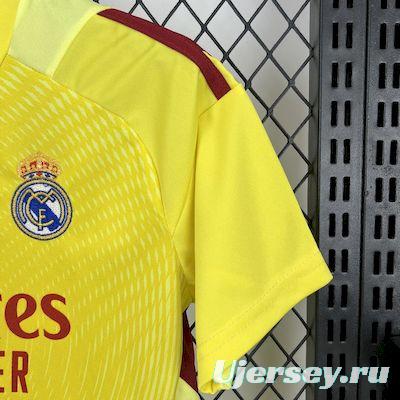 2025/26 Kids Real Madrid Yellow Goalkeeper Kit