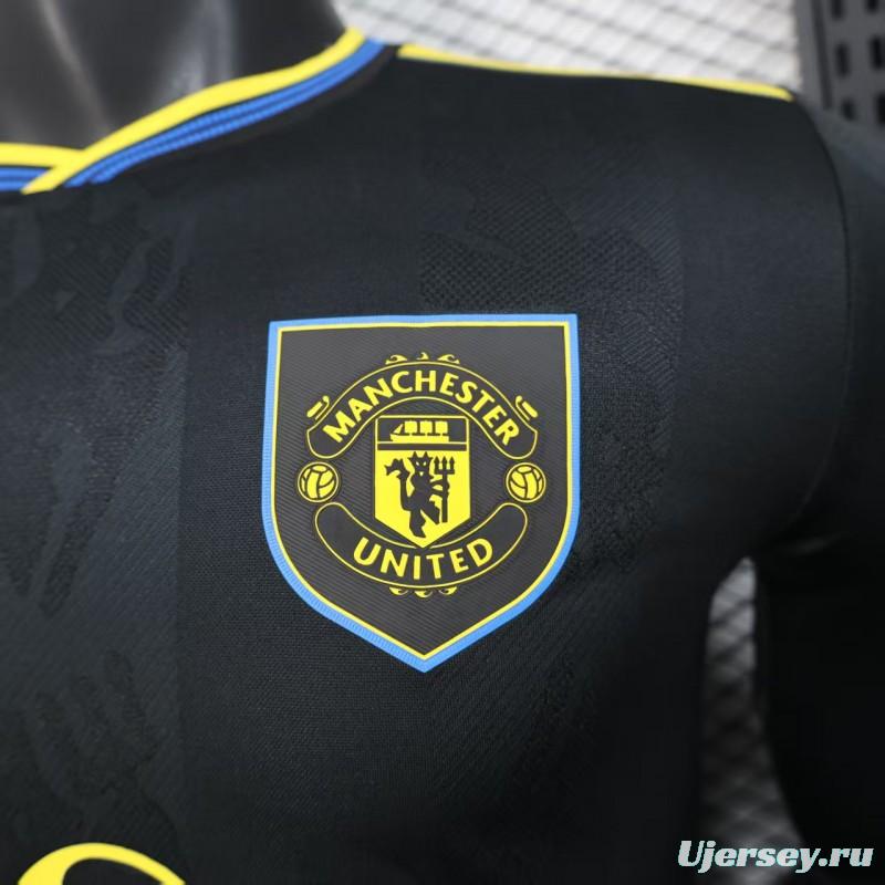 Player Version 25/26 Manchester United Third Black Long Sleeve Jersey