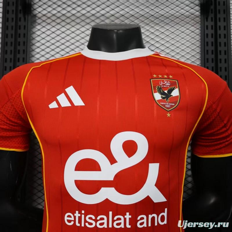 Player Version 25/26 Al Ahly FC Home Jersey
