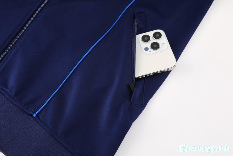 25/26 Boca Juniors Navy Full Zipper Jacket + Long Pants