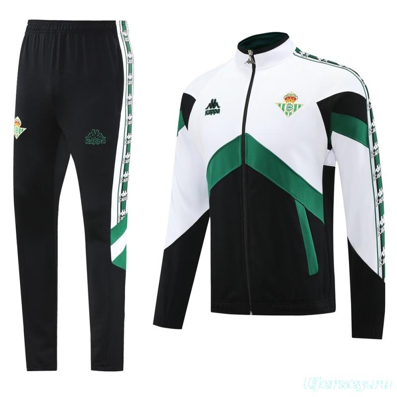 25/26 Real Betis WHITE/Black/Green Full Zipper Jacket + Long Pants