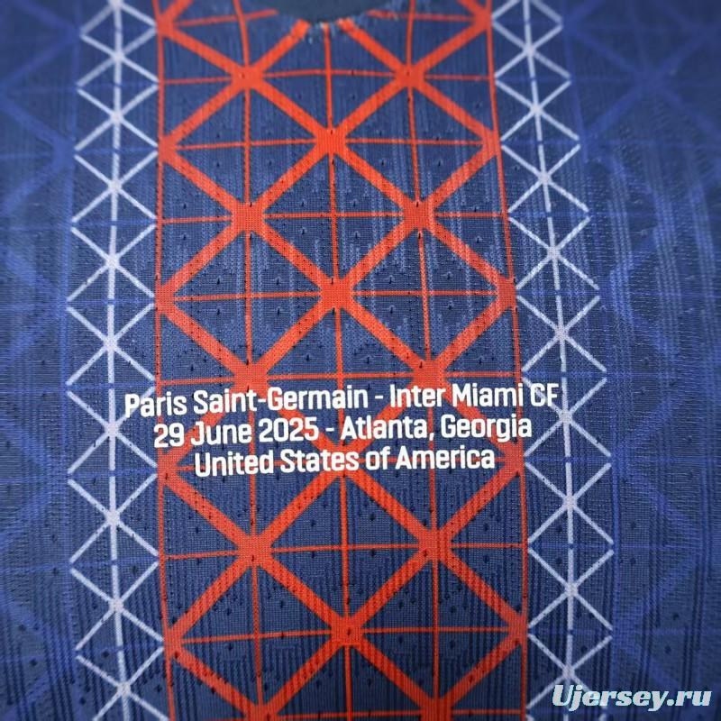 1 Star Player Version 25/26 PSG Home Jersey With Match Date Printing