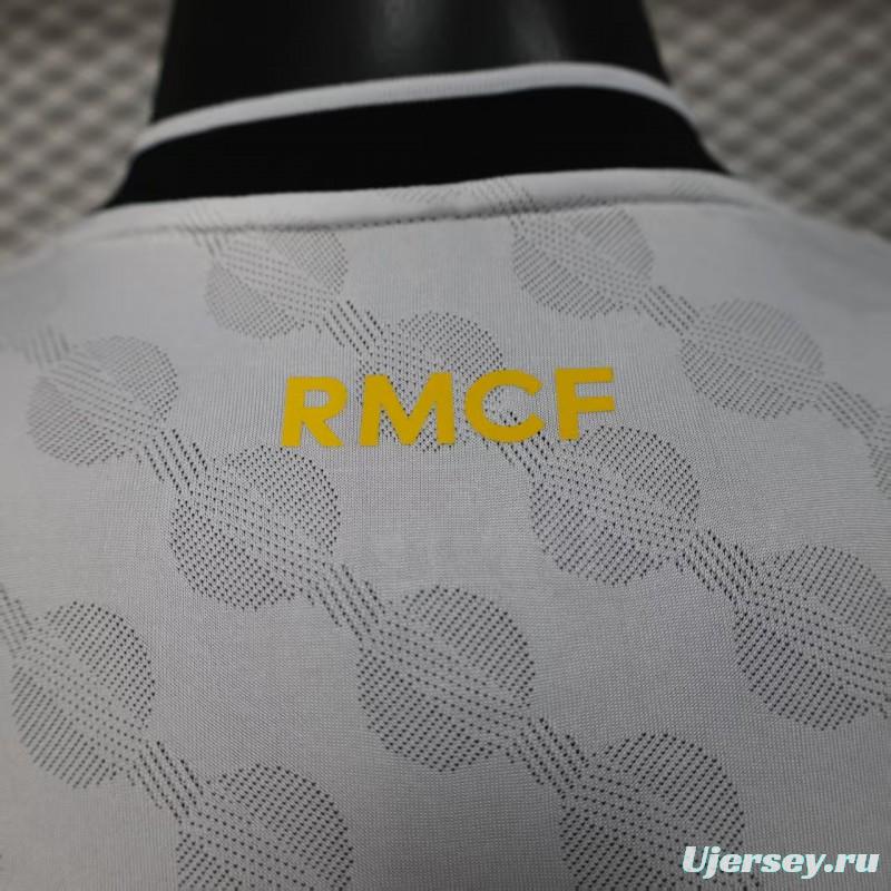 Player Version 25/26 Real Madrid White with Geometric Pattern Jersey