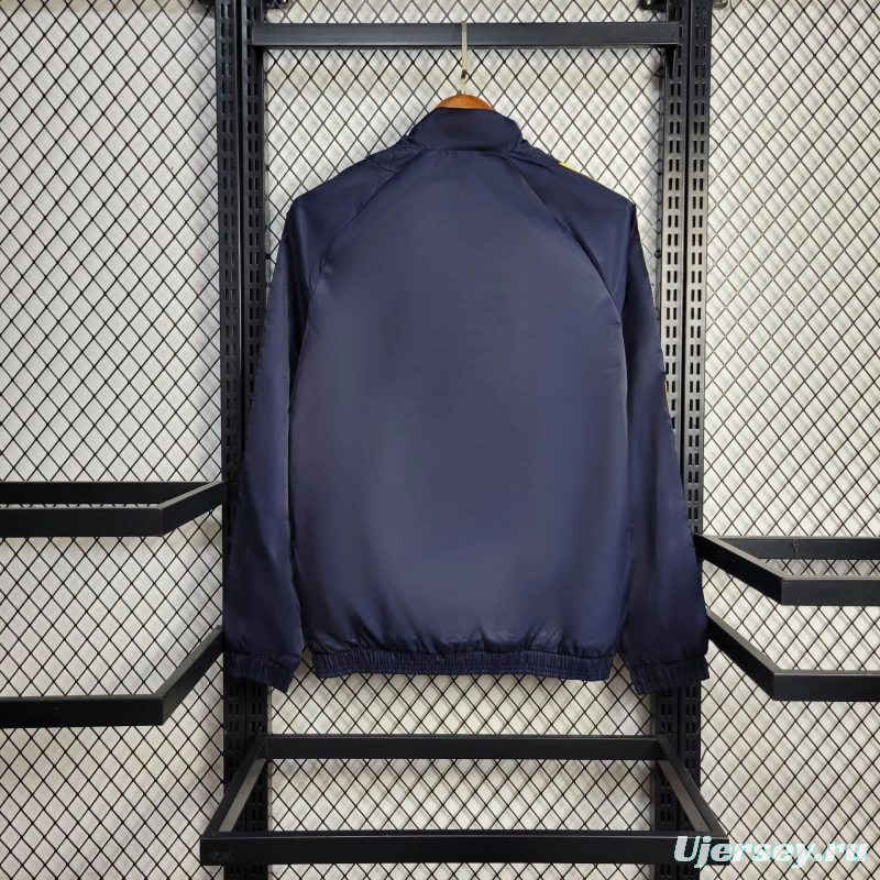 25/26 Real Madrid Jacket Black/Purple Windbreaker