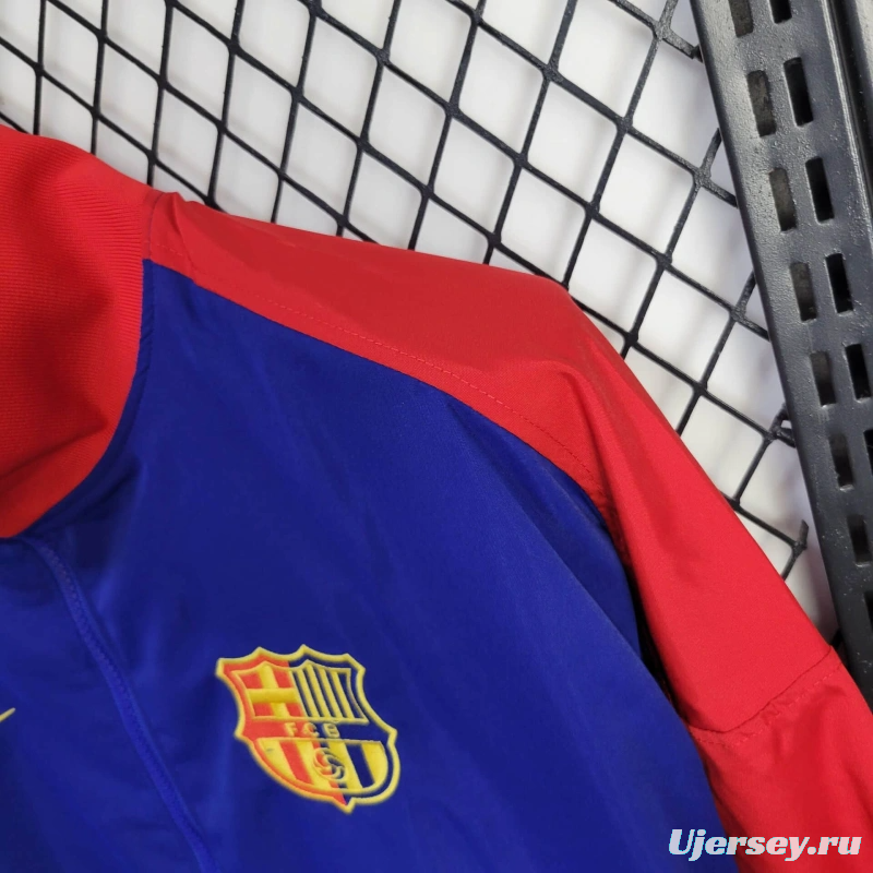25/26 Barcelona Jacket Blue Windbreaker