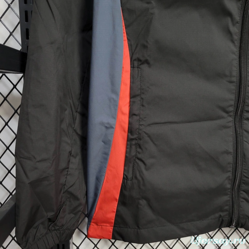 25/26 Manchester United Jacket Black Windbreaker