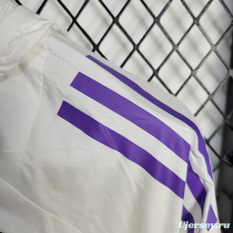 25/26 Real Madrid Jacket White Windbreaker