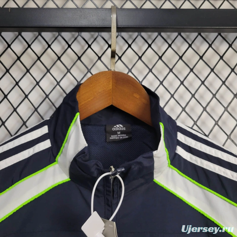 25/26 Real Madrid Jacket Navy/White Windbreaker