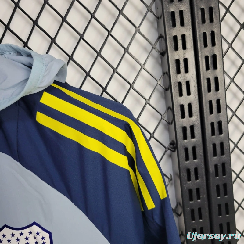 25/26 Boca Juniors Jacket Light Blue Windbreaker