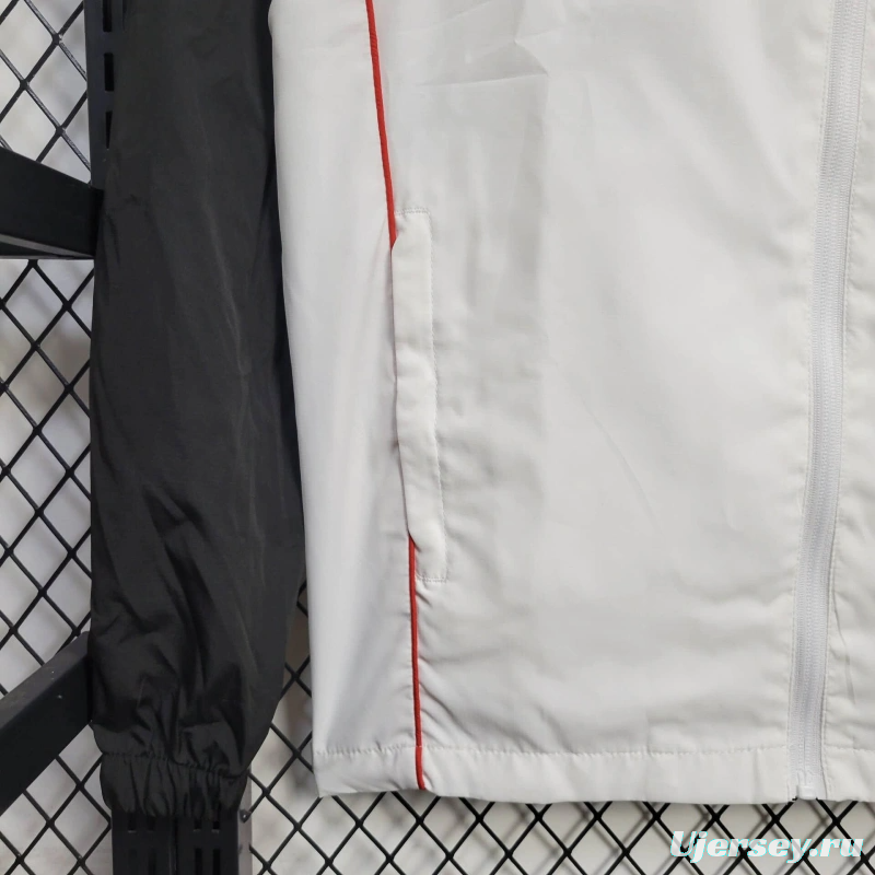 25/26 Manchester United Jacket White Windbreaker
