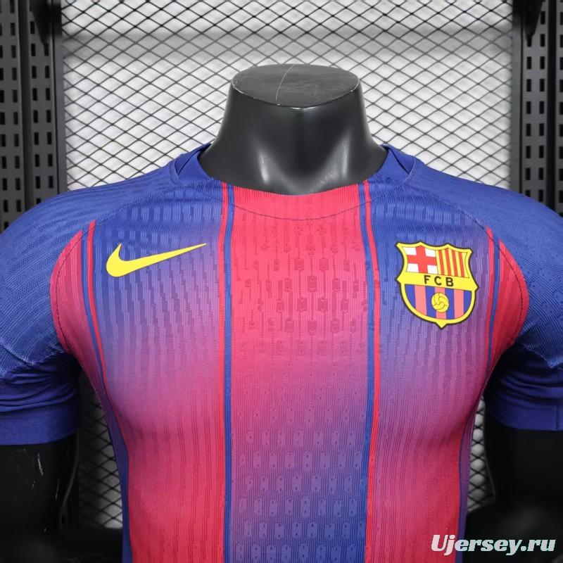 Player Version 25/26 Barcelona Home Jersey Without Sponsor