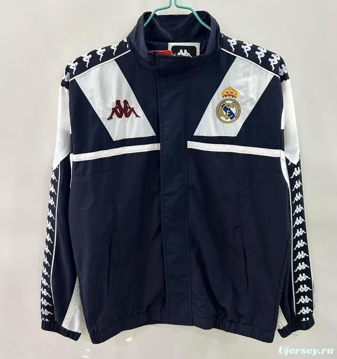 25/26 Real Madrid 1967 Style Black/White Windbreaker