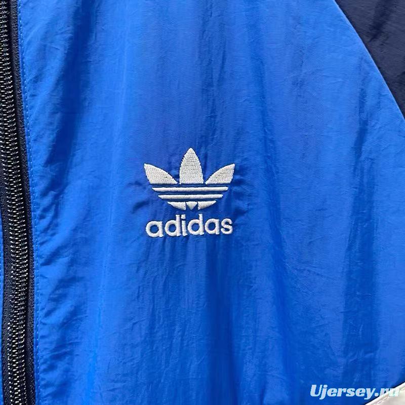 2025 Adidas Original Navy/Green White Windbreaker