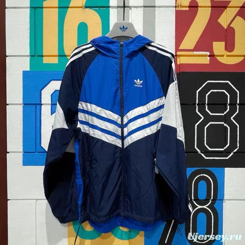 2025 Adidas Original Navy/Green White Windbreaker