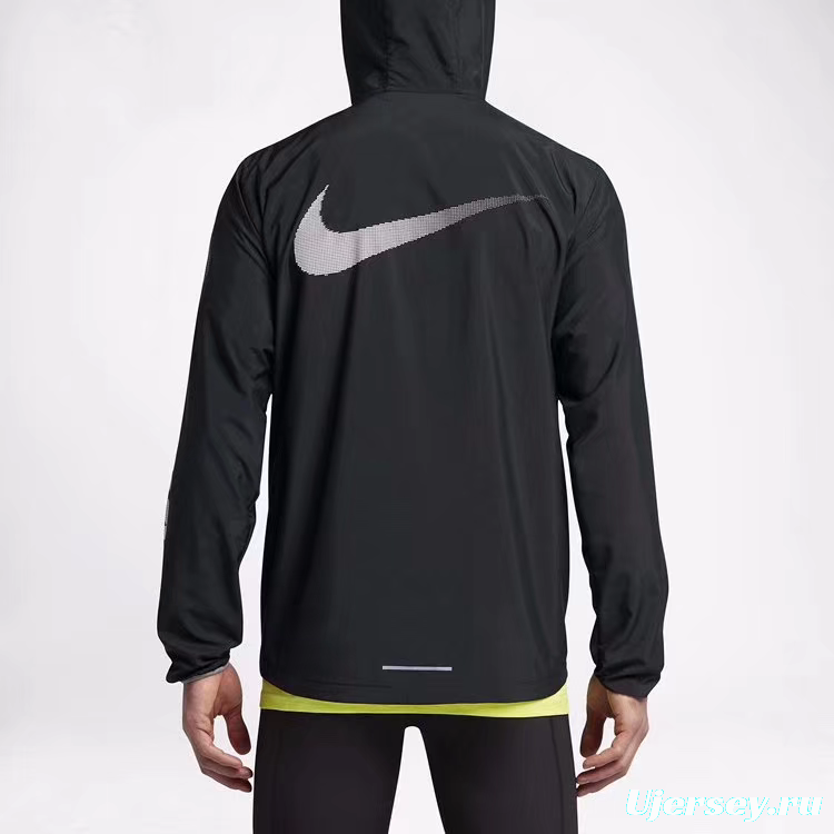 2025 Nike White/Black Full Zipper Hoodie Windbreaker