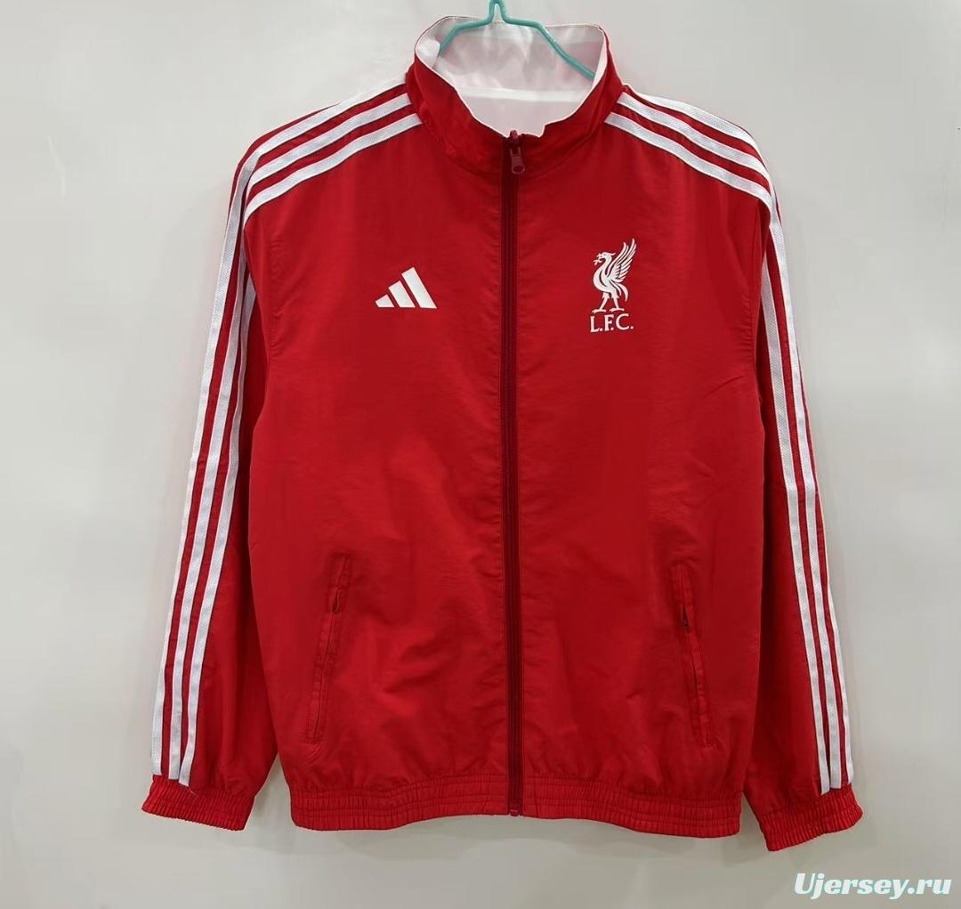 25/26 Liverpool Red/White Reversible Windbreaker