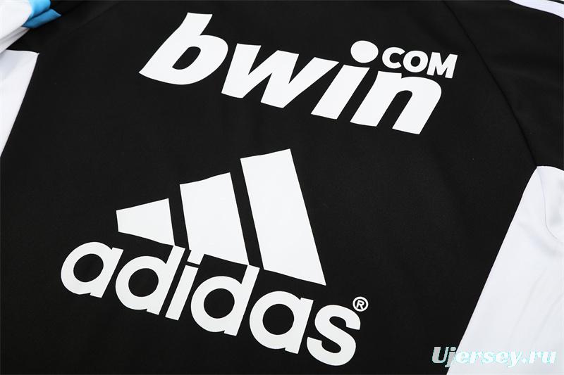 Retro 08/09 Real Madrid Black Half Zipper Jacket