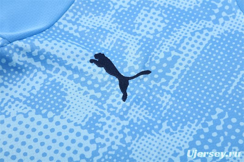 25/26 Manchester City Light Blue Camouflage with XS Short Sleeve+Soccer Shorts