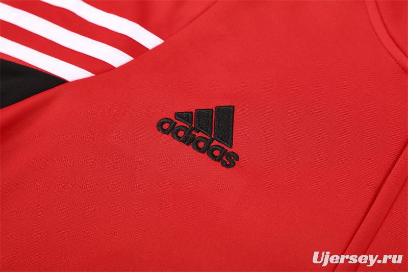 Retro 03/04 AC Milan Red Half Zipper Jacket+Long Pants