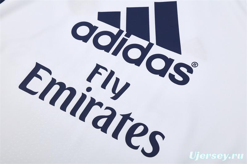 Retro 16/17 Real Madrid White Half Zipper Jacket