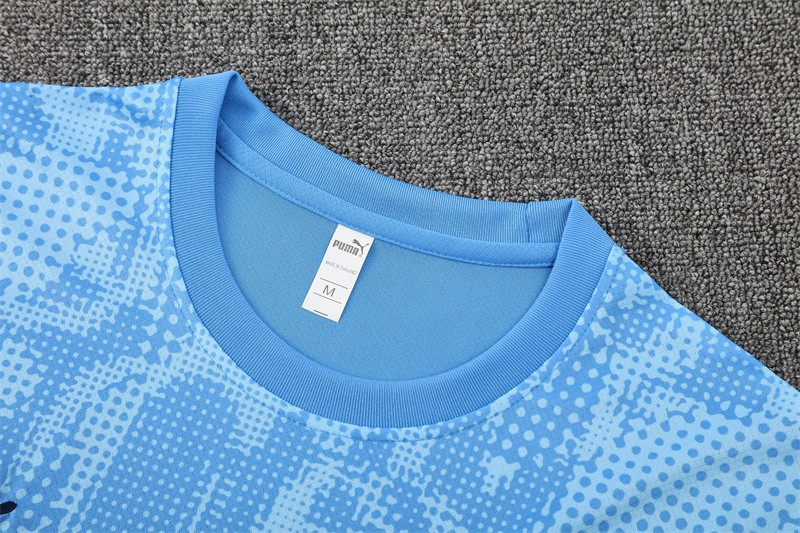 25/26 Manchester City Light Blue Camouflage with XS Short Sleeve+Soccer Shorts